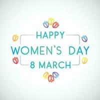 8th March - International Women's Day. vector