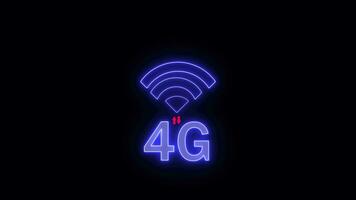 4g red icono, 4g alto velocidad Internet conexión video