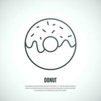 Donut icon isolated on white background. vector
