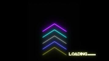 abstract moving arrow loading bar animation video