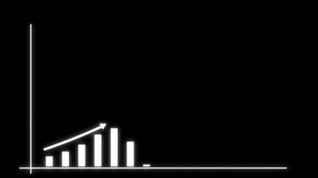 business graph, Growing line chart graph - business development competition concept animation video