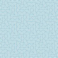 Blue abstract geometric japanese overlapping circles lines and waves pattern vector