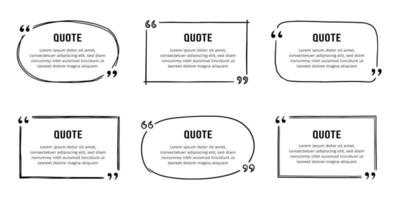 Quote box sketch, text frame set vector