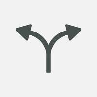 vector illustration of road direction icon on grey background