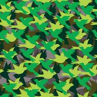 Birds on camouflage seamless pattern vector