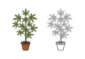 Cannabis Tree Illustration vector