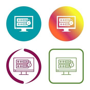 icono de vector de seguridad de datos único