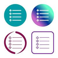 Unique Numbered list Vector Icon