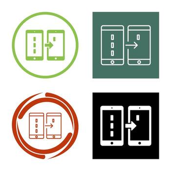 icono de vector de transferencia de datos único