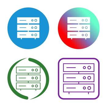 icono de vector de red de servidor único