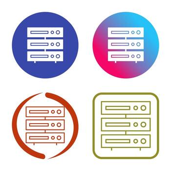 icono de vector de servidor único
