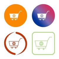 Unique Global Shopping Vector Icon