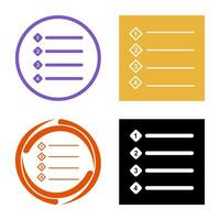 Unique Numbered list Vector Icon