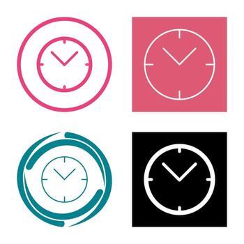 Unique Clock Vector Icon