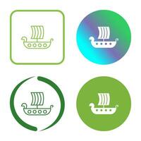 Viking Ship Vector Icon