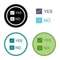 Yes No Option Vector Icon