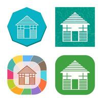 Wood Cabin Vector Icon