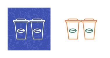 Two Coffees Vector Icon