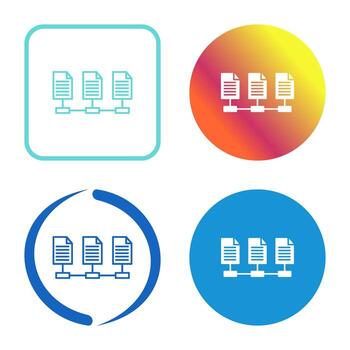 icono de vector de archivos de red