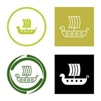 icono de vector de barco vikingo