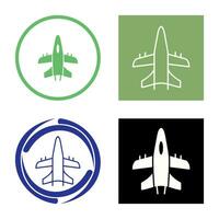 icono de vector de avión militar