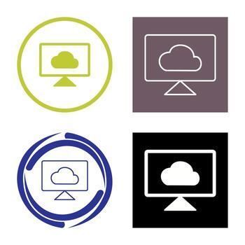 icono de vector de sistema de nube