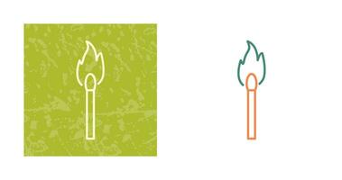 Unique Lit Matchstick Vector Icon