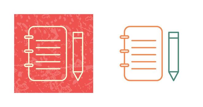 Unique Notepad Vector Icon