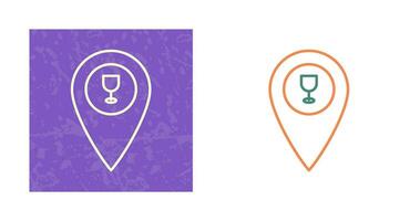 Unique Bar Location Vector Icon