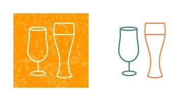 Unique Beer Glasses Vector Icon