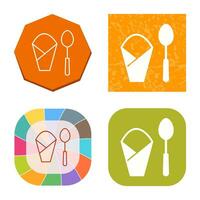 Spoon and Napkin Vector Icon