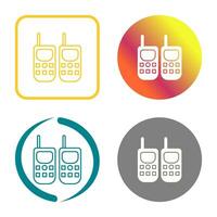 icono de vector de walkie-talkie