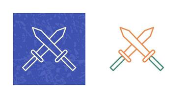 Unique Two Swords Vector Icon