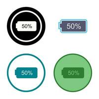 Unique Half Battery Vector Icon