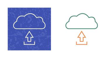 icono de vector de carga única en la nube