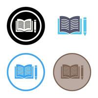 Unique Pencil and Book Vector Icon