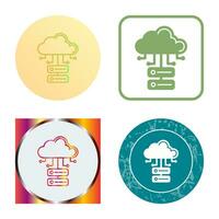Cloud Database Vector Icon