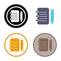 Unique Notepad Vector Icon