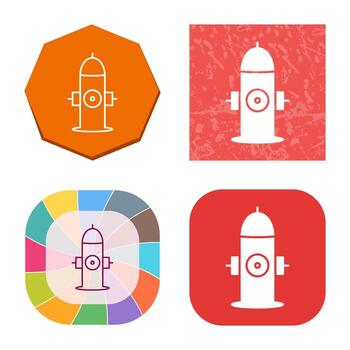 icono de vector de hidrante único