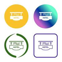 icono de vector de signo de hotel