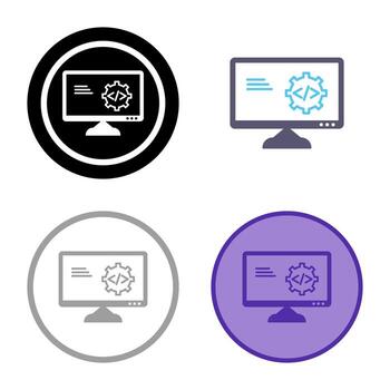 Unique Code Optimization Vector Icon