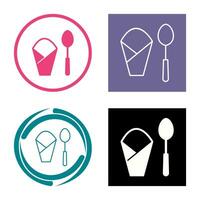 Spoon and Napkin Vector Icon