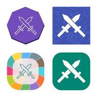 Unique Two Swords Vector Icon