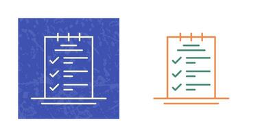 icono de vector de lista de verificación de reserva