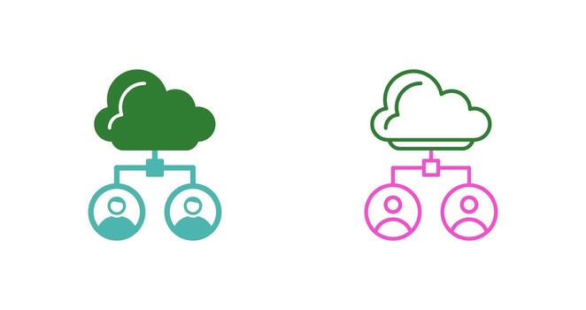 icono de vector de nube