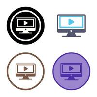 icono de vector de lección de video