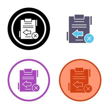 icono de vector fallido de retorno