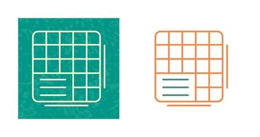 Table Data Vector Icon