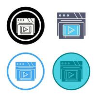 Video Player Vector Icon