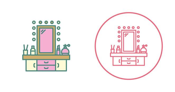Dressing Table Vector Icon